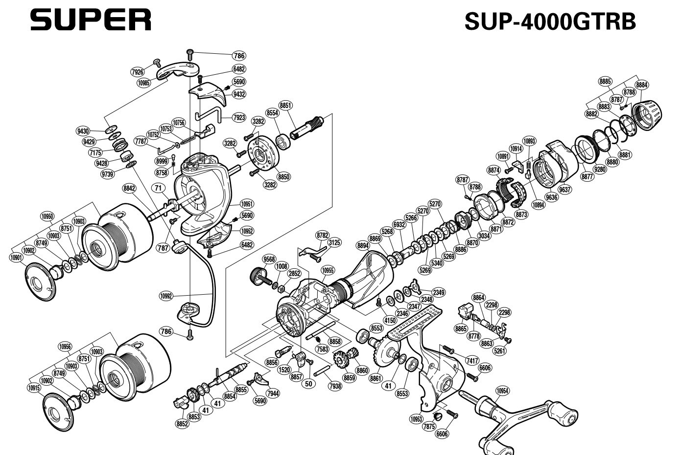 Схема shimano exage 2500