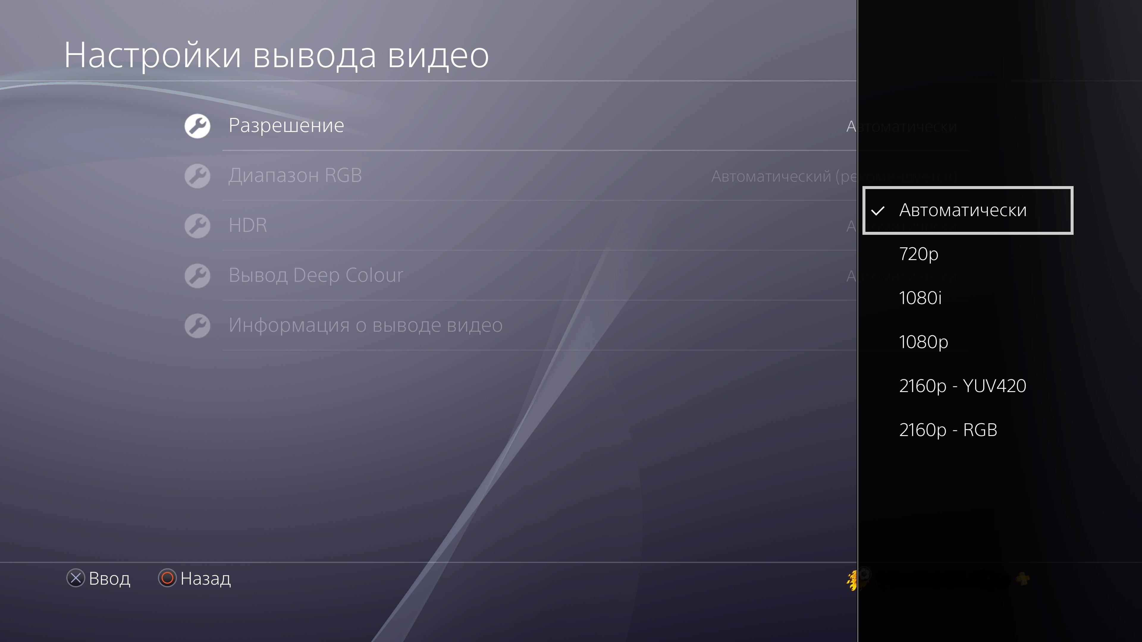 Разрешение ps4