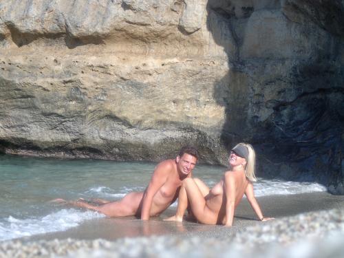 Blonde And Boyfriend Beach Nudist Vacation
